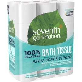 Seventh Generation 100% Recycled Bathroom Tissue, Septic Safe, 2-Ply, White, 240 Sheets/roll, 24/Pack