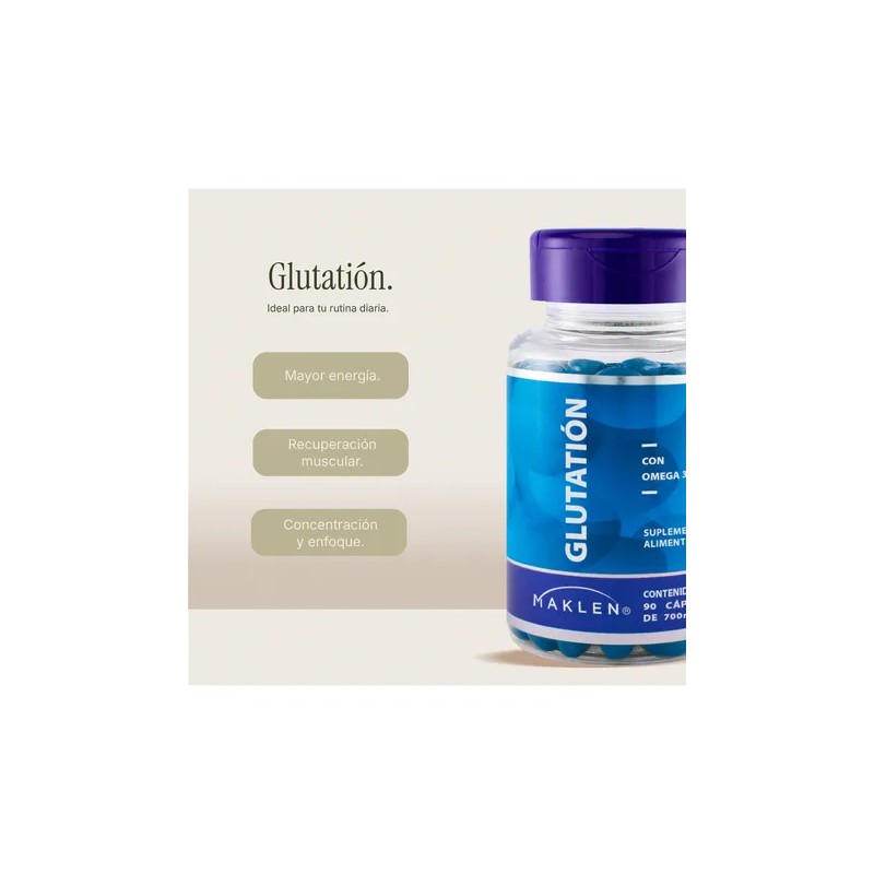 Glutatión Puro + Omega 3 Antioxidante | 90 Softgels |