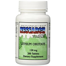 Nutrient Carriers Advance Research Lithium Orotate 120 Mg 200 Tablets
