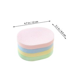 SAFIGLE 8Pcs Facial Cleaning Sponges Thick Exfoliating Makeup Removal Pads for Sensitive Skin for Daily Cleansing and Spa Use Random Color