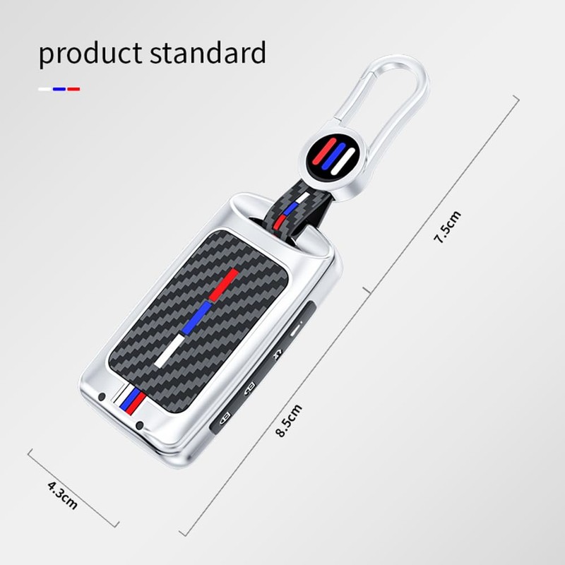 HIBEYO 4 Button Key Fob Cover Fit for Mazda 3