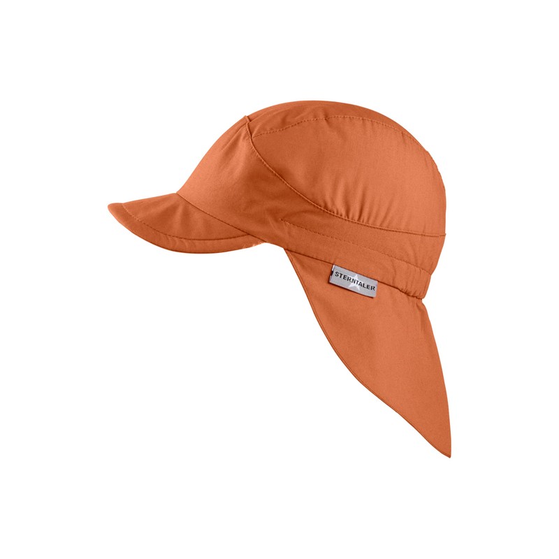 Sterntaler Unisex Peaked Cap Neck Basic Sun Hat, rust, 55