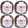 Wollidu Kira 100% Cotton for Knitting and Crocheting 4 x