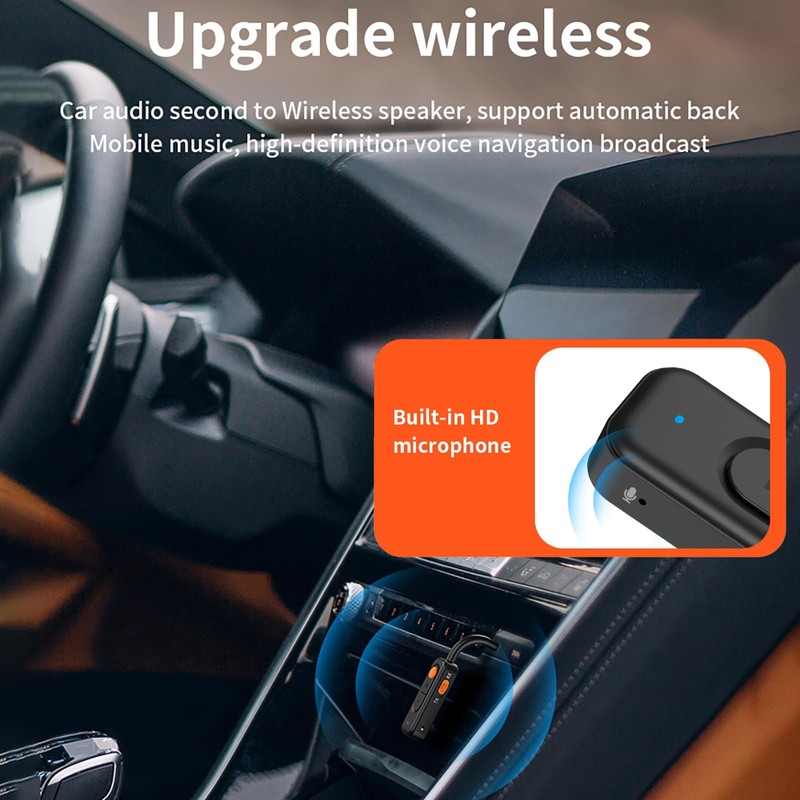 Bluetooth 5.4 Audio Transmitter Receiver with Low Latency,3.5MM AUX Bluetooth