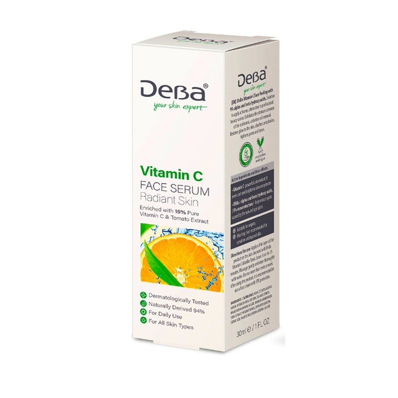 Gesichtsserum mit 15% reinem Vitamin C und Tomatenextrakt. 1x30 ml