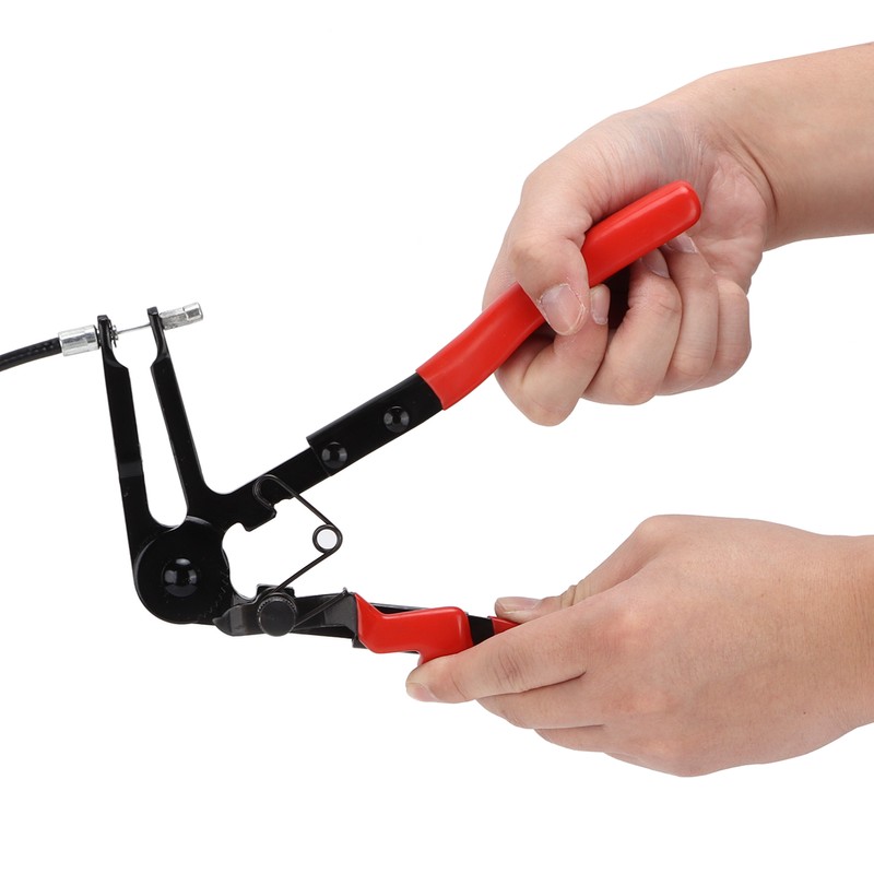 Flexible Wire Hose Clamp Plier Steel RustProof Red Black Automobile