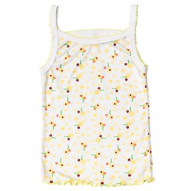 B-One Kids Girls' Cotton Camisole Tank Top Undershirt (Multipack) (Size 3 (24-36 Months), Floral Cami (4-Pack))