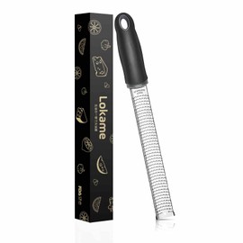 【Recommended by Professional Chefs】Grater, Grater, Cheese Grater, Grated, Cheese Shaving, Parmesan Cheese, Ginger, Garlic, Zester Grater (Black)
