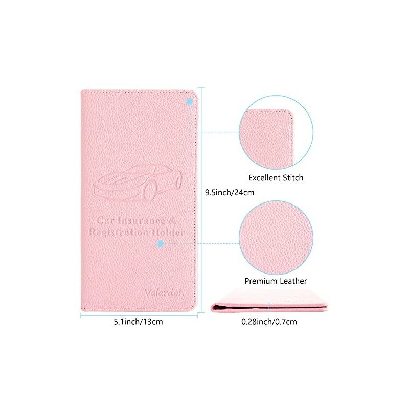 Valardoh Premium Car Document Holder in Pink