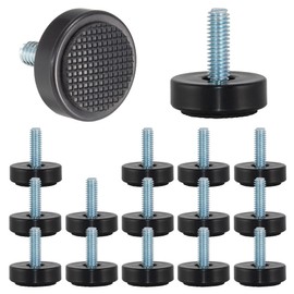 M6 nivelador de muebles ajustable, paquete de 16 tornillos de goma para nivelación de pies, niveladores de pies, niveladores de deslizamiento para mes