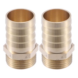 A ABSOPRO Hose Connection 3/4 Inch Hose Nozzle Brass Barbed Pipe Plug Adapter 25 mm Pack of 2