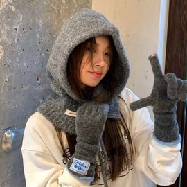 2024 New Thick Wide-Fit Balaclava with Face Opening Loose Fit / Thick Winter Plush Rafa Hat - Dark Brown Curry 3ea