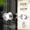 Lepushom 6 Pack Crystal Door Knobs Interior, Elegant Satin Nickel