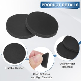 M METERXITY 30-Pack Rubber Solid Discs Washers, 25mm OD x 3mm Thickness Anti-Vibration Noise-Reducing Rubber Spacer Pads Gasket Bushings for HVAC/Washing Machines/Furniture/DIY Gasket Craft