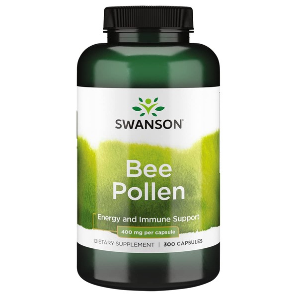 Swanson Bee Pollen 400 Milligrams 300 Capsules (1 Pack)