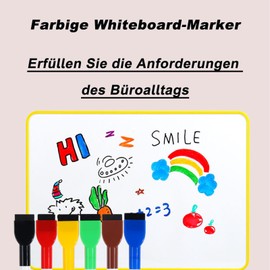 CALLYSONIC Whiteboard Stifte, 6 StüCk Whiteboard Marker, Magnetische Whiteboard Stifte, Folienstift Abwischbar, Perfekt FüR Zuhause, Schule, BüRo Und Kinderzeichnungen