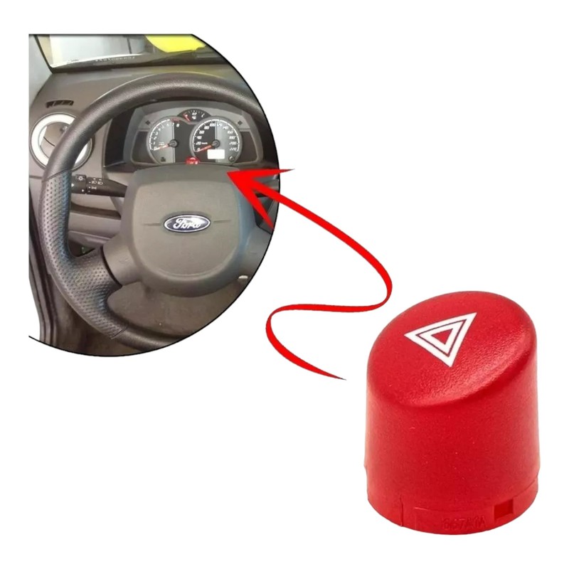 VENAKON botón Intermitentes compatible con Ford Fiesta Ecosport Ka Courier