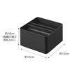 Yamazaki 6196 Tower Compact Half Tissue Case with Lid, Black,