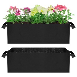 YARNOW 2 Pcs Fabric Grow Bags Tomato Grow Bag Potatoes Grow Bags Fabric Raised Beds for Garden (Size L)