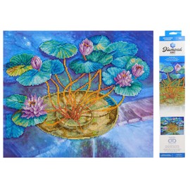 DIAMOND ART BY LEISURE ARTS Diamond Painting Kits for Adults 16"X20" Advanced Water Lilies, Full Drill, Art Kits, Dimond Art, for Adults, Kit