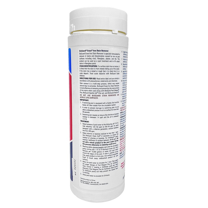 BioGuard Erase Iron Stain Remover, 1.75 lb, Highly Effective Iron