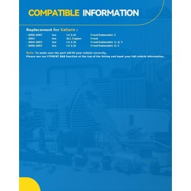 ‌PHILTOP Front Struts Set for 2003-2007 Ion 1/2/3 172203 * 2 - Direct Replacement Shock Assembly