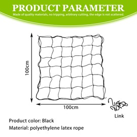 Grow Tent Net, 100 x 100 cm Hydroponic Scrog Net, Elastic Trellis Net with 4 Hooks, Hydroponics Growroom Scrog Net Tent Elastic Trellis Net, Elastic Net Trellis for Plants