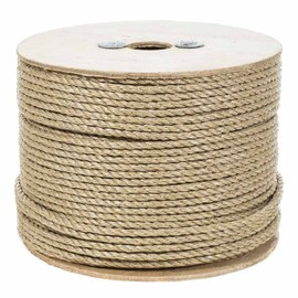 Rope & Cord | Pro-Manila Rope (UnManila) – 3 Strand Twisted Tan Cord – Diameter: 1/4" | 50 Feet