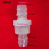 TopHomer Check Valve HA2690A-J7, Professional Grade, Polycarbonate, 12mm, Transparent
