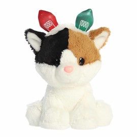 Aurora® Festive Holiday Cheer™ Callie Calico Cat™ Stuffed Animal - Seasonal Characters for Holiday Décor - Perfect Stocking Stuffers for Kids and Collectors - Multicolor 9 Inches