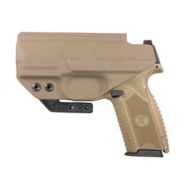 FDO Industries IWB Kydex Holster Compatible with FN 509 -Discreet Carry Concepts 1.5" Metal Monoblock Gear Clip - The Paladin Series - Made in USA (Flat Dark Earth)