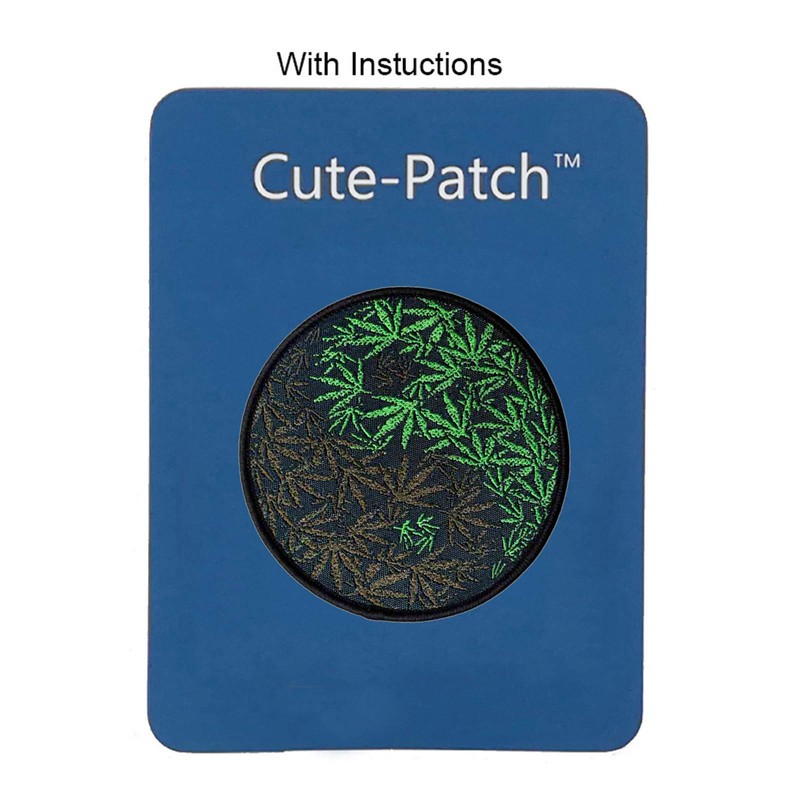 Cute-Patch 3.6" Yin Yang Zen Pot Leaf Weed Embroidered Iron