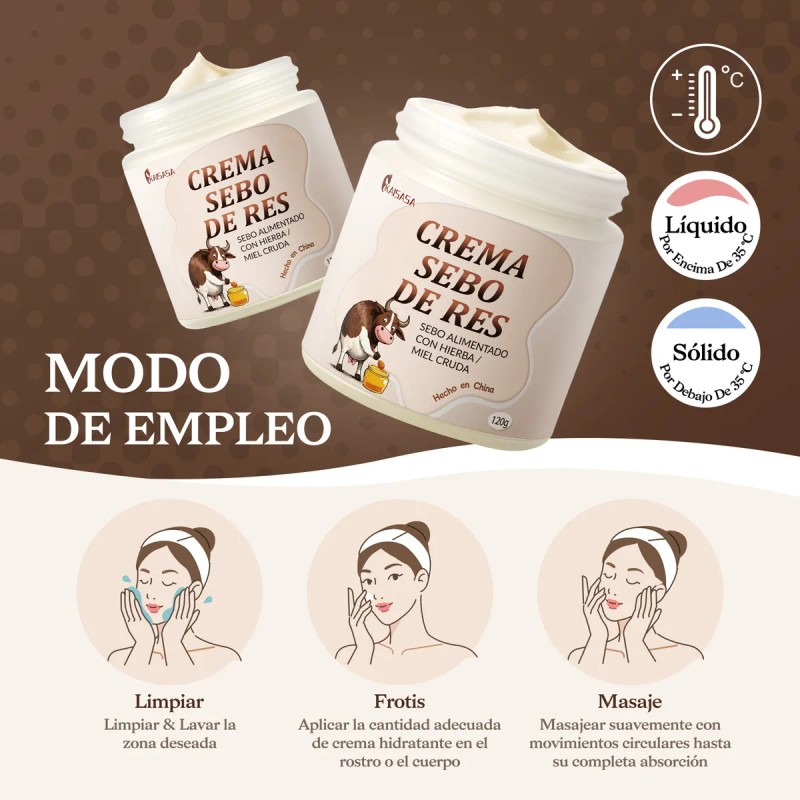 Kaisasa Crema Sebo Res Miel Cuidado Corporal 120g