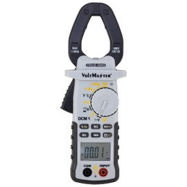 Voltmaster DCM 1 Digital Clamp Ammeter CAT III 600 V, Multifunction Meter with Closed Head DC and AC Voltage up to 600 V AC/DC, Universal, LC Display, Grey