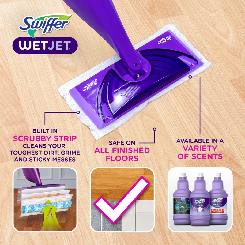 Swiffer WetJet Hardwood and Floor Spray Mop Cleaner Starter Kit,