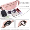 Riñonera Mujer, Cangurera Deportiva Bolsa de Pecho Correa Ajustable Bolso