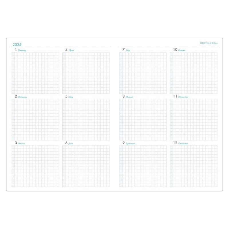 My Goal Diary 2025 / B6 / Mint DU-B614-25LG