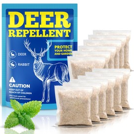 Deer Repellent 12 Packs, Rabbit Repellent Outdoor for Plants, Natural Deer Deterrent Keep Deer and Rabbit Out of Garden Yard, Powerful Deer Repellent for Orchard Plants Trees Vegetables Flowers