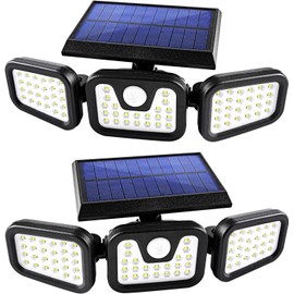 AmeriGeek 2 Pack LED Motion Sensor Solar Lights ,Outdoor IP65 Waterproof Security Lamp