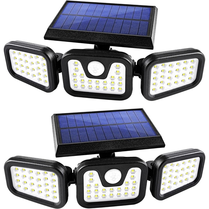 AmeriGeek 2 Pack LED Motion Sensor Solar Lights ,Outdoor IP65