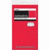 Round Red Plastic Tablecloth, 84"