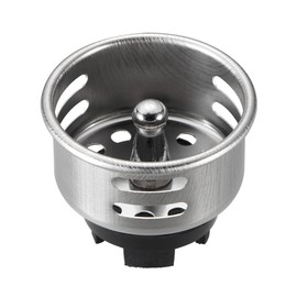 SANEI PH62F-S Sink Drain Stopper with Water Stopper Function, Diameter 1.7 inches (43 mm), Stainless Steel