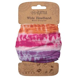Karma Gifts Wide Headband, Rainbow Tie Dye
