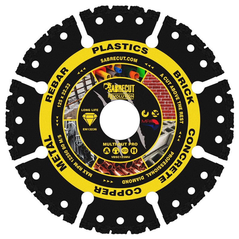 SabreCut VB125MUGRB 125mm (5 inch) x 22.23mm Bore Vacuum Brazed