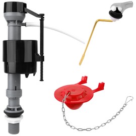 Universal Toilet Tank Replacement Kit Toilet Flush Flapper Repair Kit Include Toilet Fill Valve 2 Inch Low Flow Toilet Rubber Flapper High-Performance Tank Water Toilet Valve Replacement Tool