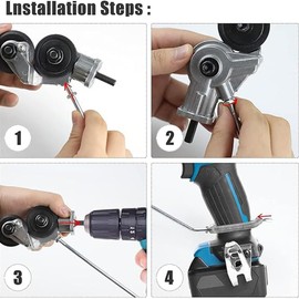 Generic 2 Pcs Electric Drill Plate Cutter- Electric Drill Shears for Cutting Flat Metal Sheets with a Thickness of 0.03 Inches or Less ﻿, CWDFDZJBQ-1