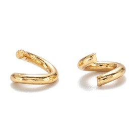Ornazy 200Pcs 18 Gauge Golden Color Open Metal Ring 5x1mm Stainless Steel Round Jump Rings for Jewelry Making Necklace Charms Connectors