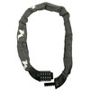 ニッコー(NIKKO) 5桁ダイヤル式チェーンロック (開錠番号変更可能) N661C750GR スチールグレー 線径φ6mmチェーン×750mm