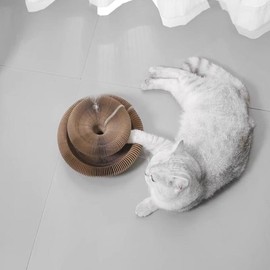 Foldable Cat Toy, Cat Scratcher with Bell, Durable Cat Scratching Toy, Funny Interactive Pet Paws Kitten Scratching Toy, Pet Entertainment Supplies for Indoor Outdoor Use, Kitten & Dog Stuff, Home Pet Products Tools, Scratching Posts