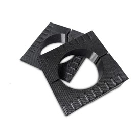 USA Made Folding Rubber Door Stopper Wedge – 2 Pack Black Heavy Duty Door Stops for Bottom of Door – Works on Carpet & Hard Floors – Hangs on Doorknob – Apartment & Office Essential